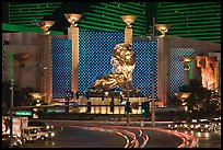 MGM lion and two women images. Las Vegas, Nevada, USA