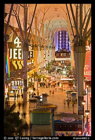 Fremont street experience, downtown. Las Vegas, Nevada, USA (color)