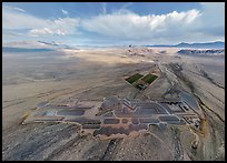 Aerial view of Michael Heizer's City. Basin And Range National Monument, Nevada, USA ( color)