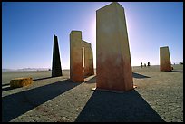 Art installations on the playa, Black Rock Desert. Nevada, USA (color)