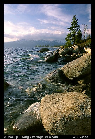 Rocks on the North-East shore of Lake Tahoe, Nevada. USA (color)