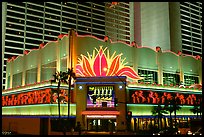 Flamingo casino by night. Las Vegas, Nevada, USA (color)