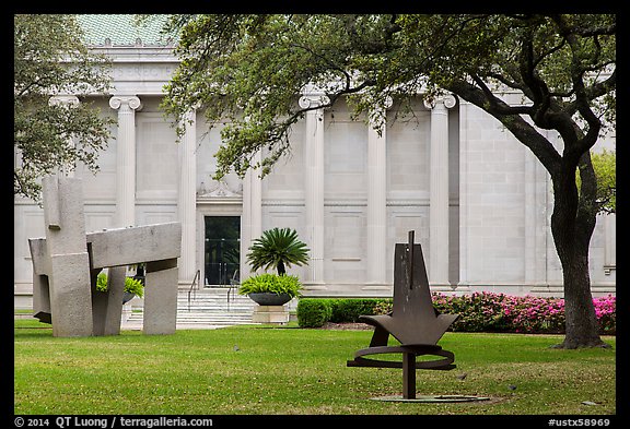 Sculpture garden, Museum of Fine Arts. Houston, Texas, USA (color)