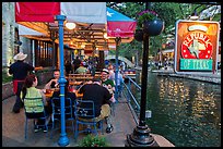 Republic of Texas restaurant on Riverwalk. San Antonio, Texas, USA ( color)