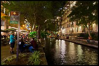 Riverwalk at night. San Antonio, Texas, USA ( color)