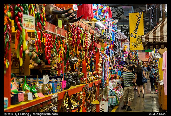 Market Square mexican shopping district. San Antonio, Texas, USA (color)