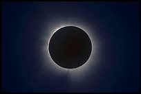 Protuberances and inner corona, April 8, 2024 total eclipse. Waco Mammoth National Monument, Texas, USA ( color)
