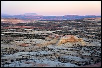 Expanses of sandstone from Heads of the Rocks, sunset. Grand Staircase Escalante National Monument, Utah, USA ( color)