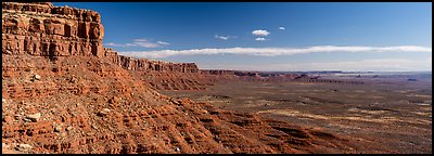 Valley of the Gods from the Moki Dugway. Bears Ears National Monument, Utah, USA (Panoramic color)