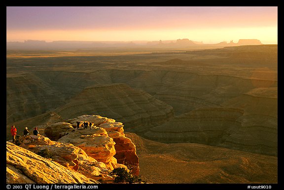 Watching the sunset over the San Juan River, Monument Valley in the background. Bears Ears National Monument, Utah, USA