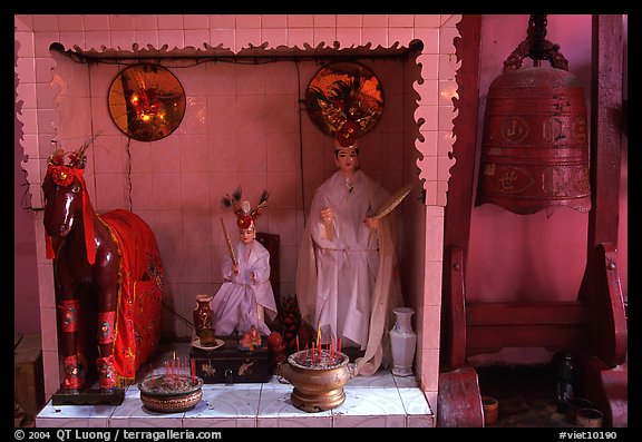 Altar dedicated to historic genies. Cholon, District 5, Ho Chi Minh City, Vietnam (color)