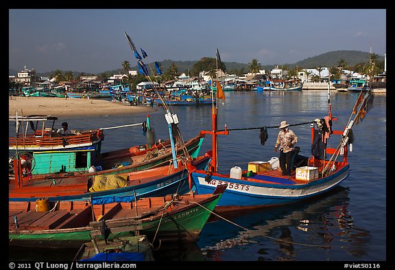 Fishing boats, Duong Dong. Phu Quoc Island, Vietnam (color)