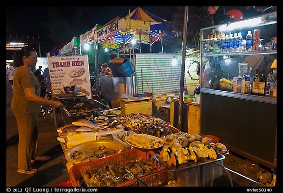 Food stall, Dinh Cau Night Market. Phu Quoc Island, Vietnam