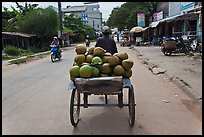 Cyclo carrying coconuts, Duong Dong. Phu Quoc Island, Vietnam ( color)
