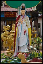 Statue in front of buddhist temple, Duong Dong. Phu Quoc Island, Vietnam (color)