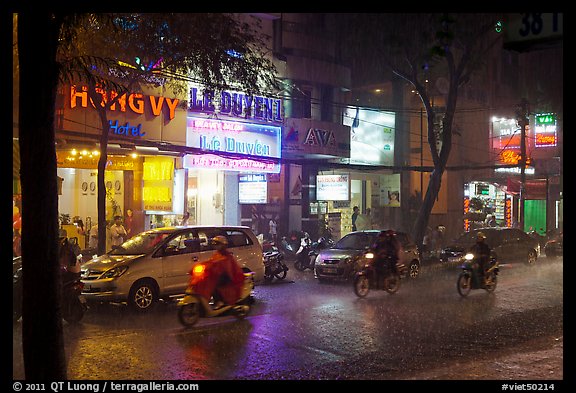 Evening Downpour. Ho Chi Minh City, Vietnam