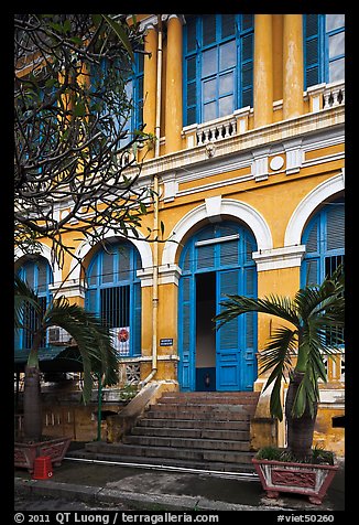 Detail of colonial architecture. Ho Chi Minh City, Vietnam (color)