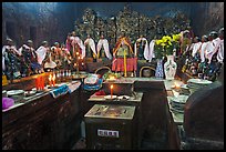 Room with figures of 12 women, each examplifying a human characteristic, Jade Emperor Pagoda, district 3. Ho Chi Minh City, Vietnam (color)