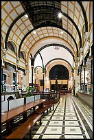 Inside of Central Post office designed by Gustave Eiffel. Ho Chi Minh City, Vietnam
