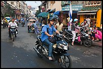 Early morning street scene. Ho Chi Minh City, Vietnam (color)