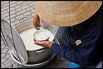 Soft tofu pot and bown. Ho Chi Minh City, Vietnam