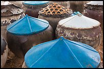 Amphorae for storage of traditional Vietnamese fish sauce Nuoc Mam. Mui Ne, Vietnam (color)