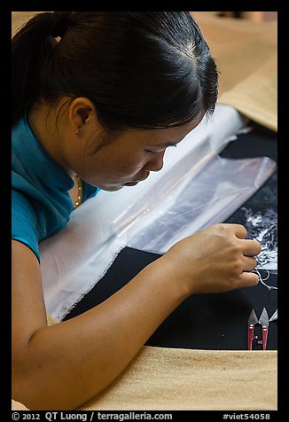 Silk embroider. Hoi An, Vietnam