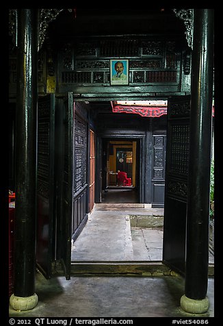 Corridors and atrium, Quan Thang house. Hoi An, Vietnam (color)