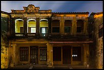 Old townhouses at night. Hoi An, Vietnam (color)
