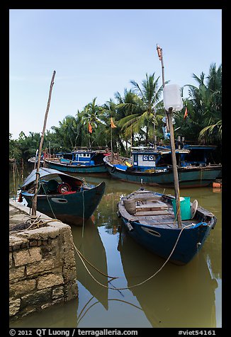 Fishing boats, Cam Kim Village. Hoi An, Vietnam (color)