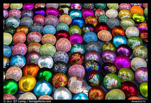 Decorated bowls for sale. Hoi An, Vietnam