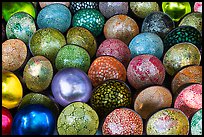 Multicolored decorated bowls. Hoi An, Vietnam (color)