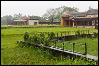 Palaces and grassy grounds, imperial citadel. Hue, Vietnam ( color)