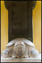 Stone turtle with a stele on its back, Thien Mu pagoda. Hue, Vietnam (color)