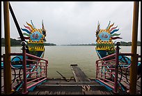 Perfume River seen from Dragon boat. Hue, Vietnam (color)