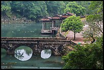 Stone bridge, pavilion, and Luu Khiem Lake, Tu Duc Tomb. Hue, Vietnam ( color)