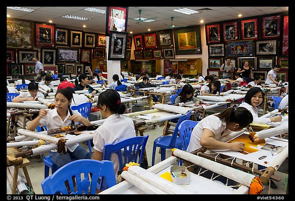 Silk embroidery factory. Vietnam