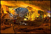 Huge underground chamber, Sung Sot Cave. Halong Bay, Vietnam ( color)