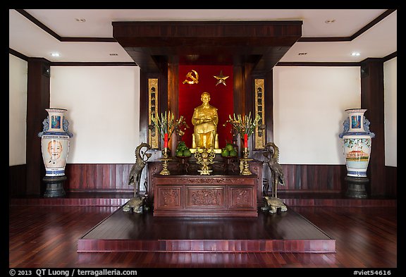 Altar to Ho Chi Minh, Ho Chi Minh Museum. Ho Chi Minh City, Vietnam