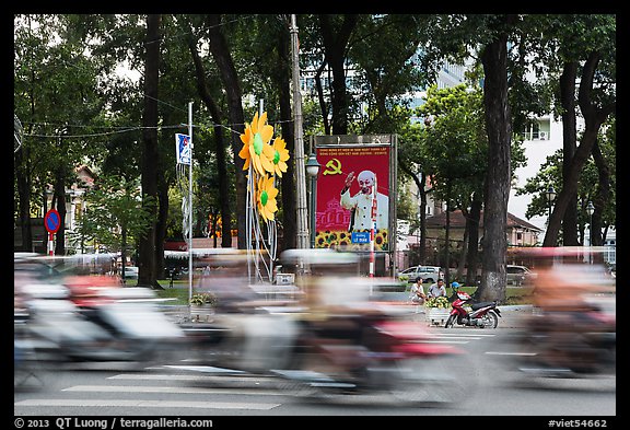 Traffic blur. Ho Chi Minh City, Vietnam
