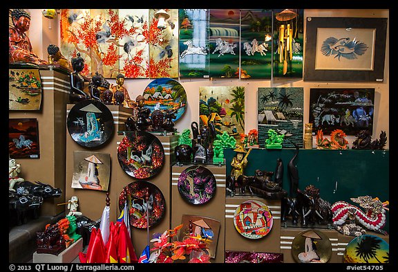 Crafts in souvenir store. Ho Chi Minh City, Vietnam