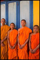 Novice monks, Hang Pagoda. Tra Vinh, Vietnam (color)