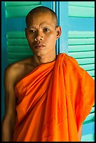 Young monk, Ang Pagoda. Tra Vinh, Vietnam (color)