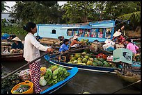 Floating market, Phung Diem. Can Tho, Vietnam (color)