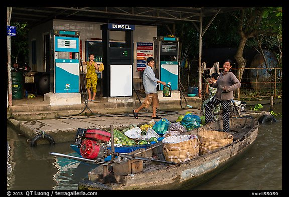 Riverside gas station. Can Tho, Vietnam