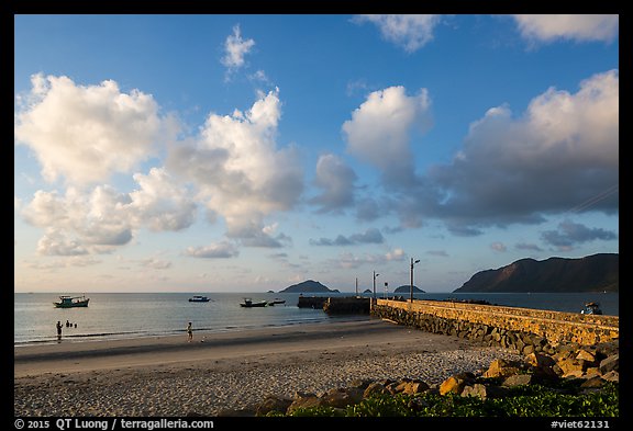 Con Son Beach and Wharf 914. Con Dao Islands, Vietnam (color)