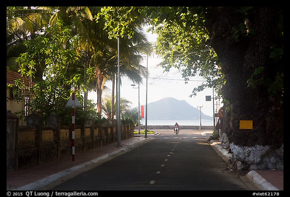 Street leading to the bay, Con Son. Con Dao Islands, Vietnam (color)
