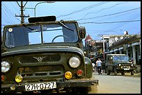 Russian Jeeps, Tam Duong. Northwest Vietnam (color)
