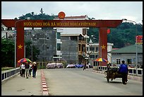 The Vietnamese side of the border crossing at Lao Cai. Vietnam