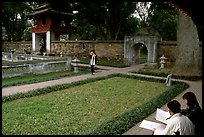 Gardens of the temple of Litterature. Hanoi, Vietnam ( color)
